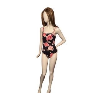 Leilani Floral One Piece Swimsuit Criss Cross‎ Back Cute Swimwear 8